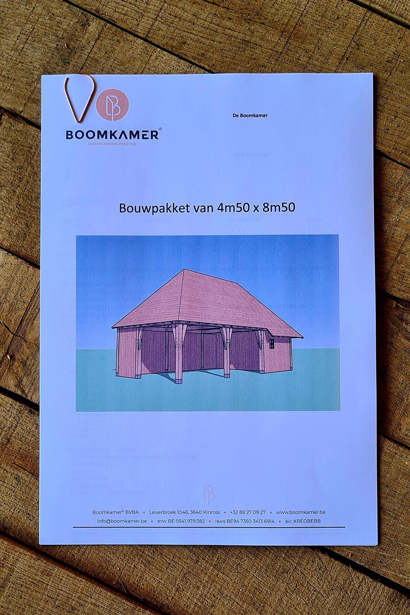 Offerte bouwpakket op maat De Boomkamer